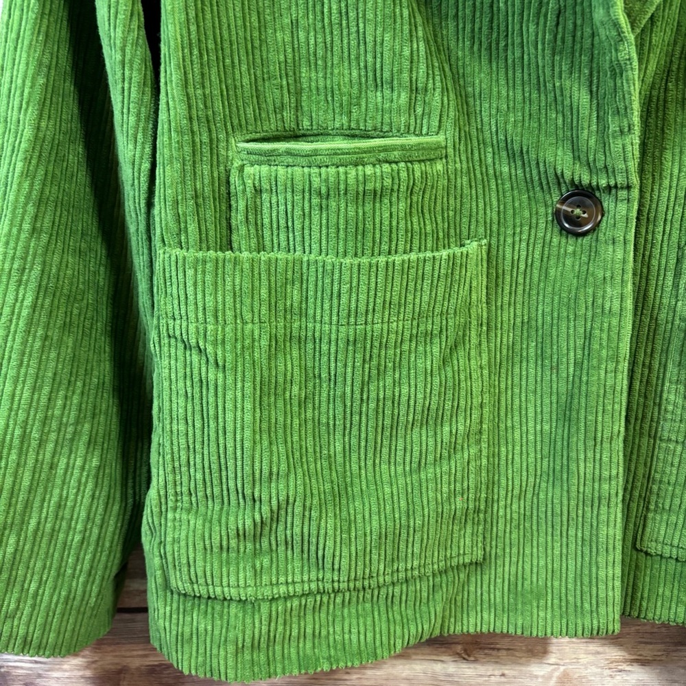 Ivy Jane Varying Wale Corduroy Green Jacket - Picture 4 of 6